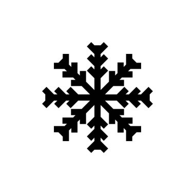 Kar ikonu vektör illüstrasyonu. kar tanesi işareti ve sembol