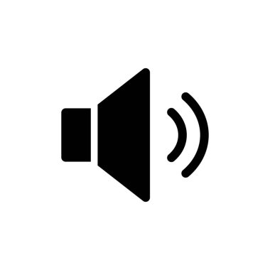 Sözcü simgesi vektör illüstrasyonu. Ses düzeyi ve sembol. Hoparlör ikonu. ses sembolü