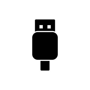 Usb simge vektör illüstrasyonu. Flaş disk işareti ve sembol. Flash disk işareti.