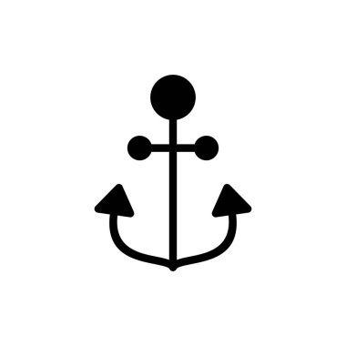 Çapa simgesi vektör illüstrasyonu. Çapa işareti ve sembol. Çapa deniz simgesi.