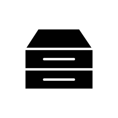 Dizin simgesi illüstrasyonunu arşivle. Belge vektör simgesi. Depolama simgesini arşivle.