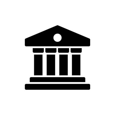 Banka simgesi vektör illüstrasyonu. Banka işareti ve sembol, müze, üniversite
