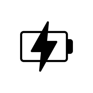 Batarya ikonu vektör çizimi. Pil şarj işareti ve sembol. pil şarj seviyesi