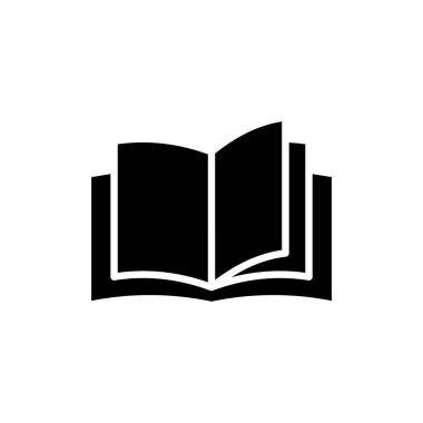 Kitap ikonu vektör çizimi. Açık kitap işareti ve sembol. Kitap simgesi