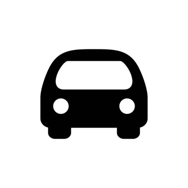 Araba ikonu vektör illüstrasyonu. Araba işareti ve sembol. küçük sedan