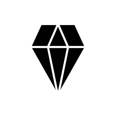 Elmas ikon vektör illüstrasyonu. Elmas taşları işareti ve sembolü