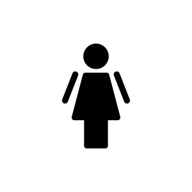 Kadın ikon vektör illüstrasyonu. Kadın imzası ve sembolü