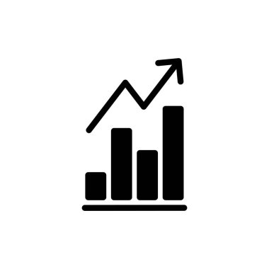 Grafik Simgesi vektör illüstrasyonu büyüyor. Çizelge ve sembol. diyagram simgesi