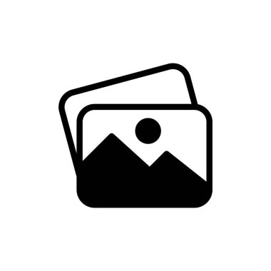 Resim simgesi vektör illüstrasyonu. Fotoğraf galerisi işareti ve sembol. resim simgesi
