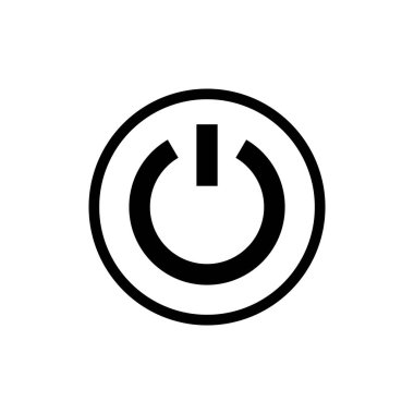 Güç ikonu vektör illüstrasyonu. Güç Anahtarı işareti ve sembolü. Elektrik gücü.