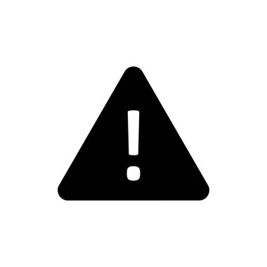 Tehlike ikonu vektör çizimi. Dikkat işareti ve sembol. Tehlike uyarısı işareti