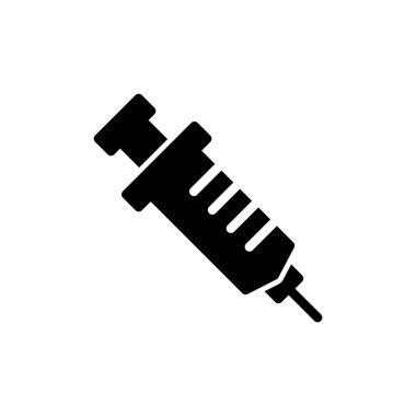 Şırınga ikonu vektör çizimi. İğne işareti ve sembol. Aşı simgesi