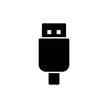 Usb simge vektör illüstrasyonu. Flaş disk işareti ve sembol. Flash disk işareti.