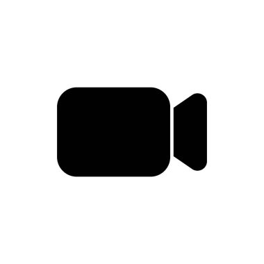 Video ikonu vektör illüstrasyonu. Video kamera işareti ve sembol. Film tabelası. Sinema