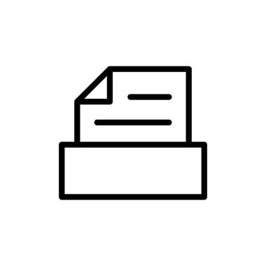 Dizin simgesi illüstrasyonunu arşivle. Belge vektör simgesi. Depolama simgesini arşivle.