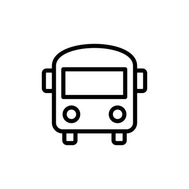 Otobüs simgesi vektör çizimi. Otobüs tabelası ve sembol. taşıma sembolü