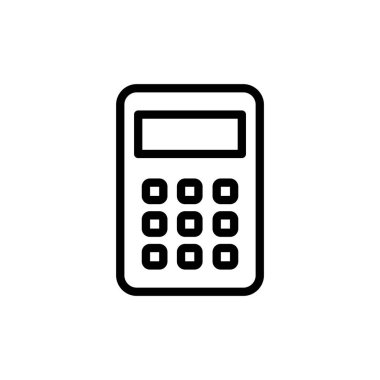 Hesap makinesi ikon vektör çizimi. Hesap makinesi işareti ve simgesi.