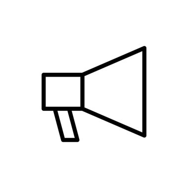 Megafon ikon vektör çizimi. Hoparlör işareti ve sembol