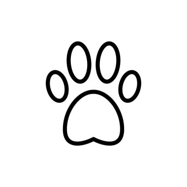 Paw simgesi vektör illüstrasyonu. Pençe izi ve sembol. köpek ya da kedi pençesi