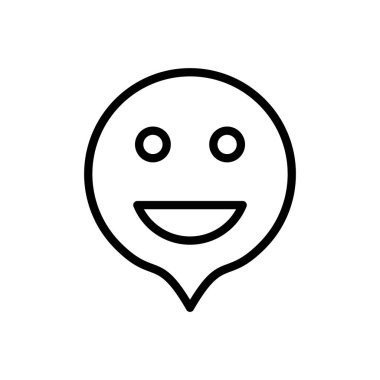 Gülümse ikon vektör illüstrasyonu. Gülümseme simgesi. Geribildirim işareti ve sembol