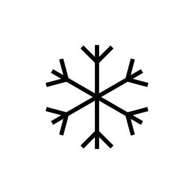 Kar ikonu vektör illüstrasyonu. kar tanesi işareti ve sembol