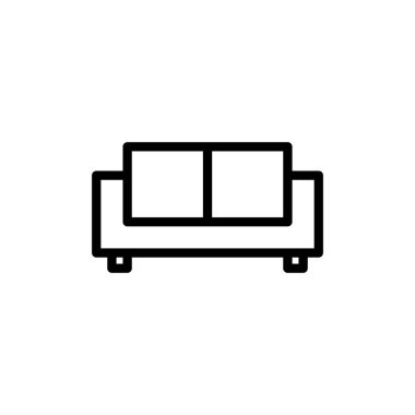 Koltuk simgesi vektör illüstrasyonu. Kanepe işareti ve sembol. mobilya simgesi