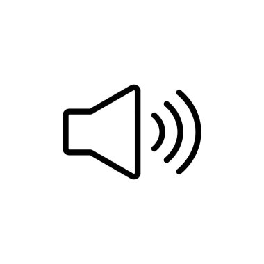 Sözcü simgesi vektör illüstrasyonu. Ses düzeyi ve sembol. Hoparlör ikonu. ses sembolü