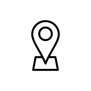 Adres simgesi vektör illüstrasyonu. Ev işareti ve sembol. nokta