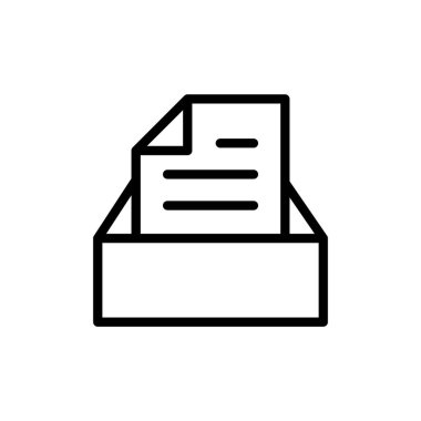 Dizin simgesi illüstrasyonunu arşivle. Belge vektör simgesi. Depolama simgesini arşivle.