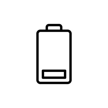 Batarya ikonu vektör çizimi. Pil şarj işareti ve sembol. pil şarj seviyesi