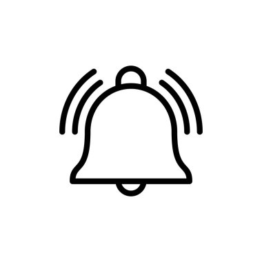 Bell Simgesi vektör çizimi. Web sitesi tasarımı için uyarı işareti ve sembol