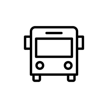 Otobüs simgesi vektör çizimi. Otobüs tabelası ve sembol. taşıma sembolü