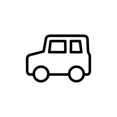 Araba ikonu vektör illüstrasyonu. Araba işareti ve sembol. küçük sedan