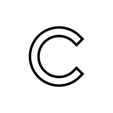 Telif hakkı ikon vektör illüstrasyonu. telif hakkı işareti ve sembol