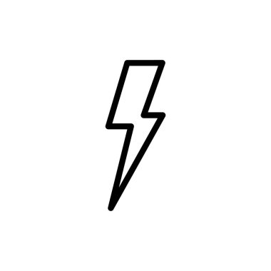 Şimşek simgesi vektör illüstrasyonu. Elektrik işareti ve sembol. Güç simgesi. enerji işareti