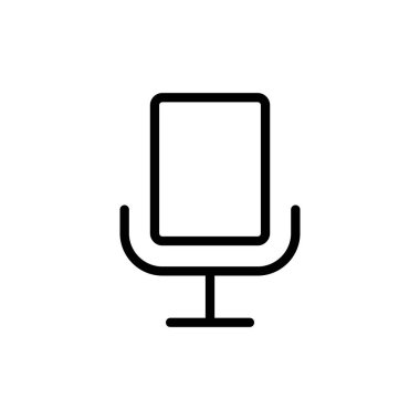 Mikrofon ikonu vektör çizimi. Karaoke işareti ve sembol
