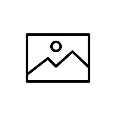 Resim simgesi vektör illüstrasyonu. Fotoğraf galerisi işareti ve sembol. resim simgesi