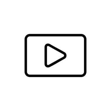 Simge vektör illüstrasyonunu çal. Düğme işareti ve sembolü çal