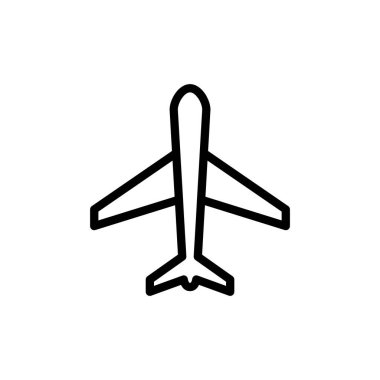 Düzlem ikonu vektör illüstrasyonu. Uçak işareti ve sembol. Uçuş taşıma sembolü. Seyahat işareti. uçak.