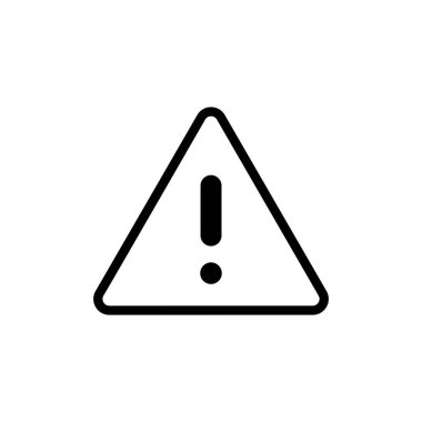 Tehlike ikonu vektör çizimi. Dikkat işareti ve sembol. Tehlike uyarısı işareti