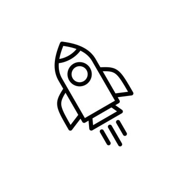 Roket ikon vektör illüstrasyonu. Başlangıç işareti ve sembol. roket fırlatma simgesi