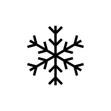 Kar ikonu vektör illüstrasyonu. kar tanesi işareti ve sembol