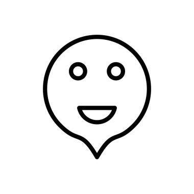 Gülümse ikon vektör illüstrasyonu. Gülümseme simgesi. Geribildirim işareti ve sembol