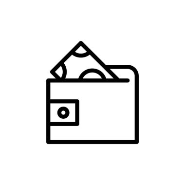 Cüzdan simgesi vektör illüstrasyonu. cüzdan işareti ve sembol