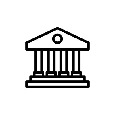Banka simgesi vektör illüstrasyonu. Banka işareti ve sembol, müze, üniversite