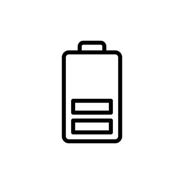 Batarya ikonu vektör çizimi. Pil şarj işareti ve sembol. pil şarj seviyesi