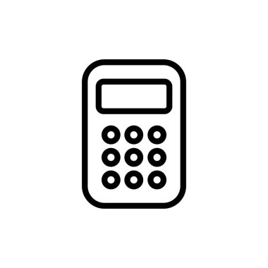 Hesap makinesi ikon vektör çizimi. Hesap makinesi işareti ve simgesi.