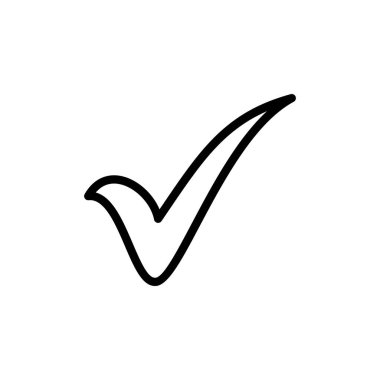 İşaret simgesi vektör illüstrasyonunu kontrol et. İşaret işareti ve sembol