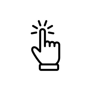 El imleç simgesi vektör illüstrasyonu. İmleç işareti ve sembol. el imleç simgesi clik