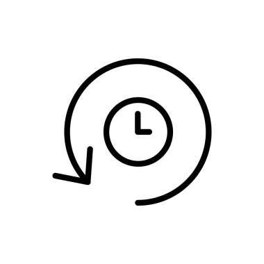 Tarih ikonu vektör illüstrasyonu. Son olay geçmişi işareti ve simgesi